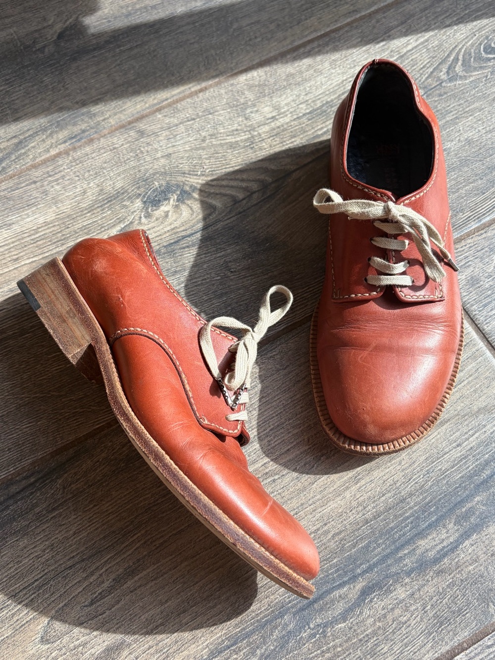 Barneys New York Classic Women’s Oxfords in chestnut brown